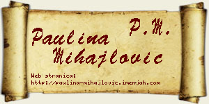 Paulina Mihajlović vizit kartica